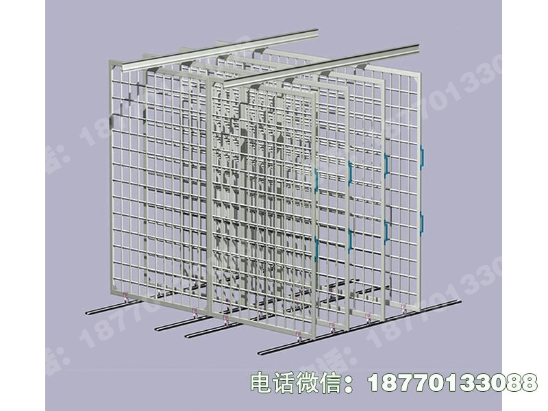 推拉移動式網(wǎng)格儲藏架